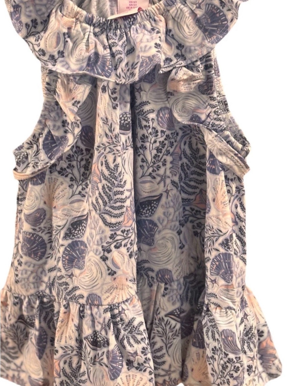2 Tommy Bahama Girls Shell-Print Ruffle Sundress in Blue sz 5  , Pink size 7/8